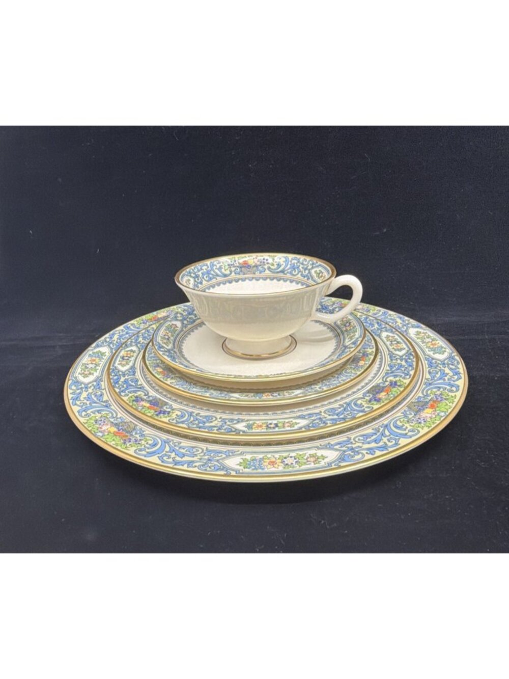 Lenox Autumn 5 Piece Place Setting Dinner Salad Bread Plate Cup Saucer USA